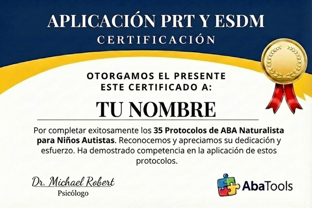 Certificado de Aplicación PRT y ESDM